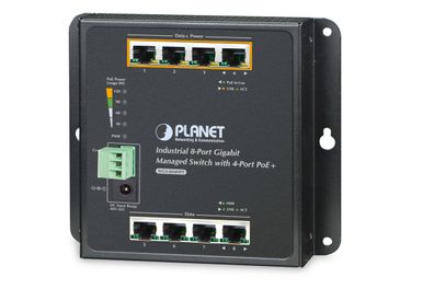 PLANET 8x GE T Wall Mounted GE Switch mit 4x PoE+