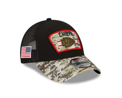 NFL Basecap Kansas City Chiefs Cap 9Forty Salute to Service 2021 Kappe 195853840405