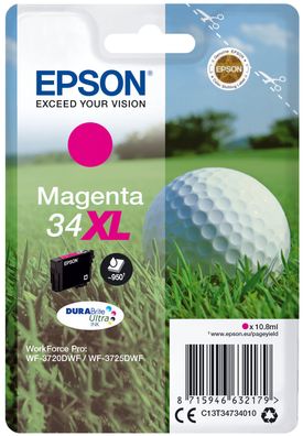Epson Tintenpatrone 34XL Magenta (M) (10,8ml)