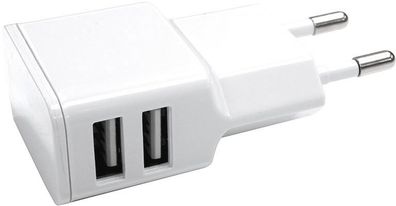 3er-Pack AXXTRA 2.4 Amp Dual USB Wall Charger (White)