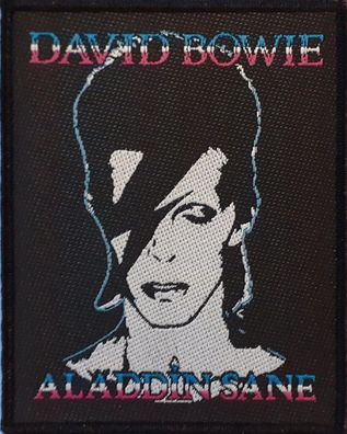David Bowie Aladdin Sane gewebter Aufnäher woven Patch Neu & Official!