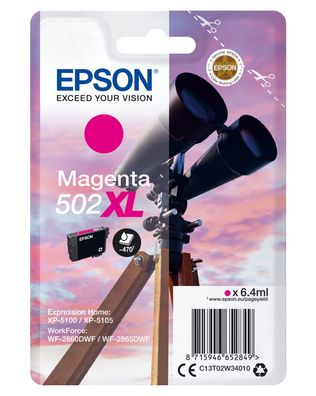 Epson Tintenpatrone 502XL Magenta (ca.470 Seiten)
