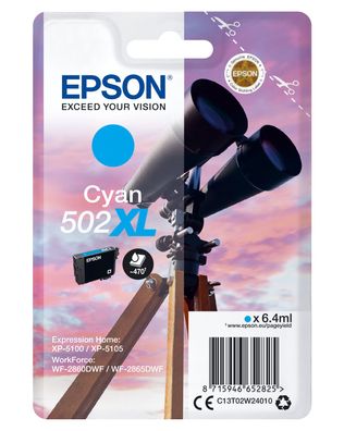 Epson Tintenpatrone 502XL Cyan (ca.470 Seiten)
