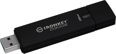 Kingston IronKey D300, 16GB, verschlüsselt, schwarz