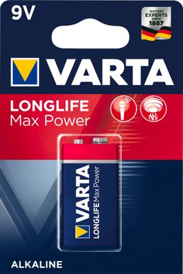 VARTA Longlife Max Power 9V Blister 1