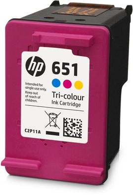 HP Tintenpatrone Nr. 651 C2P11AE C/ M/ Y (ca. 300 Seiten)