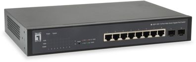LevelOne 10-Port Web Smart Gigabit Switch, 8xPoE, 2xGB SFP, 70