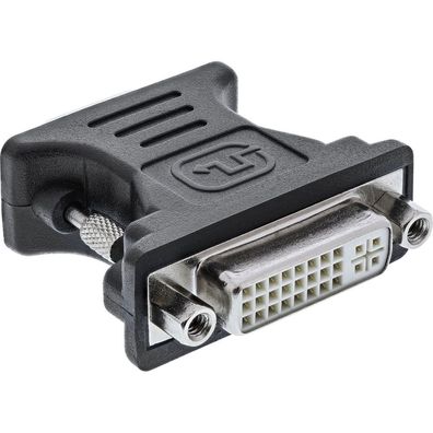 InLine® DVI-A Adapter, Analog 24 + 5 Buchse auf 15pol HD Stecker (VGA), schwarz