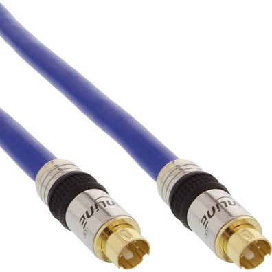 InLine® S-VHS Kabel, Premium, vergoldete Stecker, 4pol mini DIN Stecker / Stecke