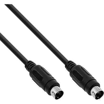 InLine® S-VHS Kabel, 4pol mini DIN Stecker / Stecker, 2m, schwarz