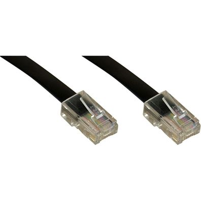InLine® ISDN Anschlußkabel, RJ45 Stecker / Stecker, 8-adrig, 3m, schwarz