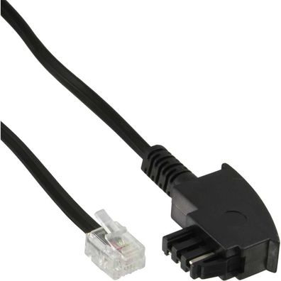InLine® TAE-F Kabel, 6polig/4adrig, für Import, TAE-F Stecker an RJ11 Stecker, 3