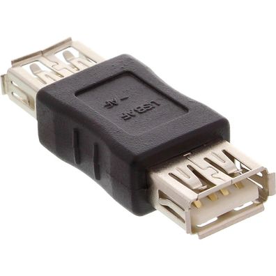 InLine® USB 2.0 Adapter, Buchse A auf Buchse A, schwarz