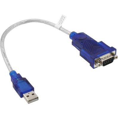 InLine® USB zu Seriell Adapterkabel, Stecker A an 9pol Sub D Stecker, transparen