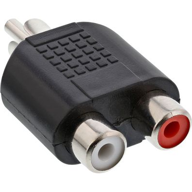 InLine® Audio Adapter, Cinch Stecker an 2x Cinch Buchse, schwarz