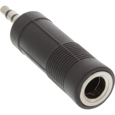 InLine® Audio Adapter, 3,5mm Klinke Stecker Stereo an 6,3mm Klinke Buchse, Stere