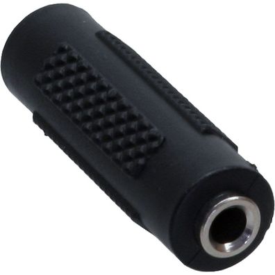 InLine® Audio Adapter, 3,5mm Klinke Buchse / Buchse, Stereo, schwarz