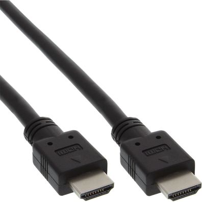 InLine® HDMI Kabel, HDMI-High Speed, Stecker / Stecker, schwarz, 7,5m, schwarz