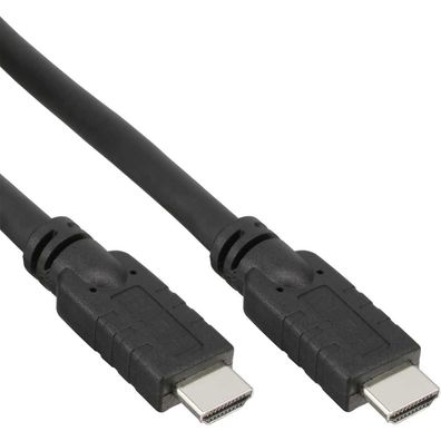 InLine® HDMI Kabel, HDMI-High Speed, Stecker / Stecker, schwarz, 10m, schwarz