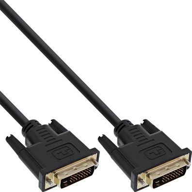 InLine® DVI-D, digital 24 + 1 Stecker / Stecker, Dual Link, 2m, schwarz