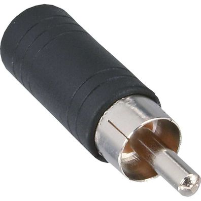 InLine® Audio Adapter, Cinch Stecker auf 3,5mm Klinke Buchse, Mono, schwarz