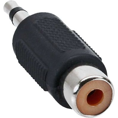 InLine® Audio Adapter, 3,5mm Klinke Stecker an 1x Cinch Buchse, Mono, schwarz