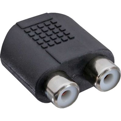 InLine® Audio Adapter, 3,5mm Klinke Buchse Stereo an 2x Cinch Buchse, schwarz