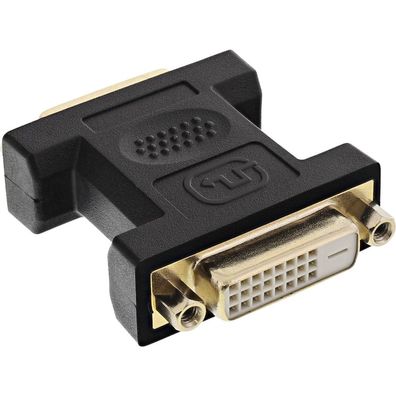 InLine® DVI-D Adapter, Digital 24 + 1 Buchse / Buchse (Kupplung), schwarz
