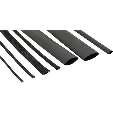 InLine® Schrumpfschlauch Set / Kabelschlauch Set, schwarz