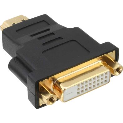 InLine® HDMI-DVI Adapter, HDMI Stecker auf DVI Buchse, 4K2K kompatibel, vergolde