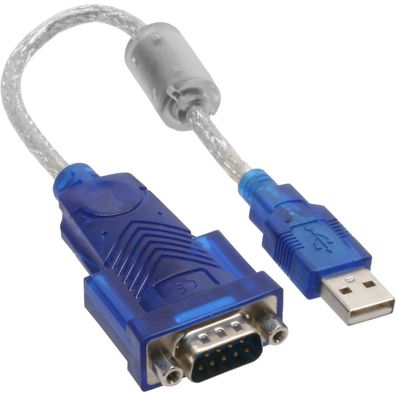 InLine® USB zu Seriell Adapterkabel Premium, Stecker A an 9pol Sub D Stecker, tr