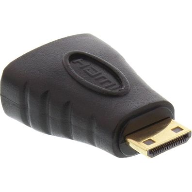 InLine® HDMI Adapter, HDMI A Buchse auf Mini HDMI C 4K2K kompatibel, vergoldete