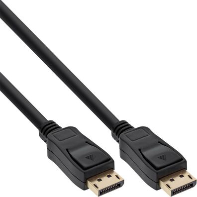 InLine® DisplayPort Kabel, schwarz, vergoldete Kontakte, 10m, schwarz