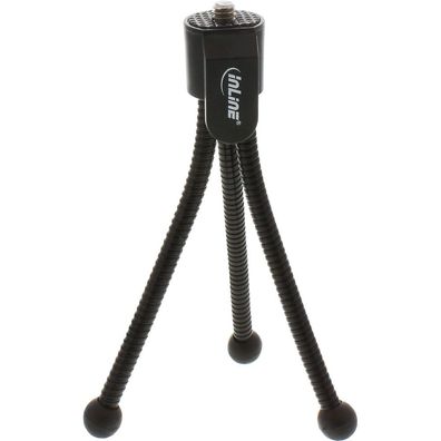 InLine® Mini-Stativ für Digitalkameras, 12,5cm Höhe, schwarz, schwarz