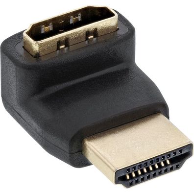 InLine® HDMI Adapter, Stecker / Buchse, gewinkelt oben, vergoldete Kontakte, 4K2