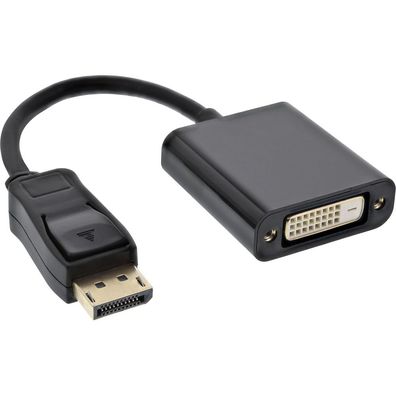 DisplayPort Adapterkabel, DisplayPort Stecker auf DVI-D 24 + 1 Buchse schwarz, 0,1