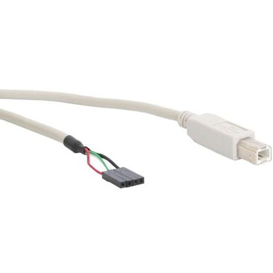 InLine® USB 2.0 Anschlusskabel, Stecker B auf Pfostenanschluss, 0,4m, beige