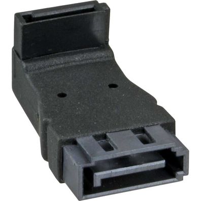 InLine® SATA Adapter Stecker / Buchse, gewinkelt nach oben, schwarz