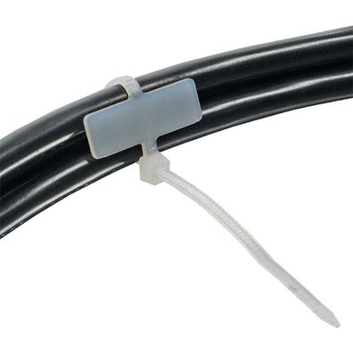InLine® Kabelbinder, Länge 100mm, Breite 2,5mm, 100 Stück, Markierfeld quer 8x24