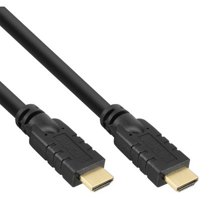 InLine® HDMI Kabel, HDMI-High Speed mit Ethernet, Stecker / Stecker, schwarz / g