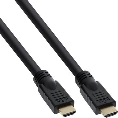 InLine® HDMI Kabel, HDMI-High Speed mit Ethernet, Stecker / Stecker, schwarz / g