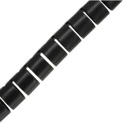 InLine® flexibeler Kabelkanal/ Kabelschlauch 10m, schwarz, 15mm, schwarz