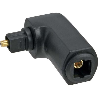InLine® OPTO Audio Adapter, Toslink Buchse / Stecker, 90° gewinkelt, schwarz
