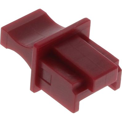 InLine® Staubschutz, für RJ45 Buchse, Farbe: dunkelrot, 10er Blister, rot