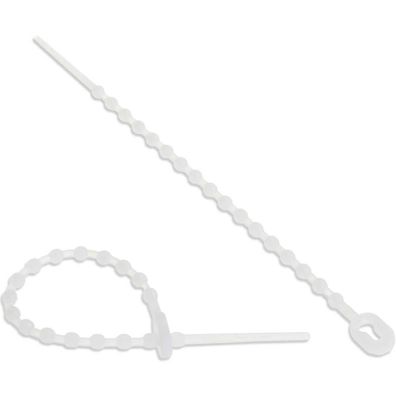InLine® Kabelbinder Kugelbinder natur, Länge 100mm, 100 Stück, weiß