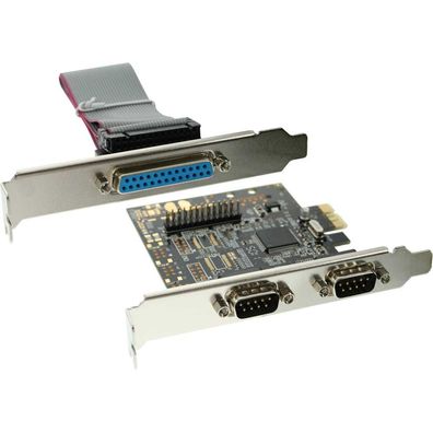 InLine® Schnittstellenkarte, 2x 9pol seriell + 1x 25pol parallel, PCIe (PCI-Expr