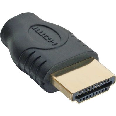InLine® HDMI Adapter, HDMI A Stecker auf Micro HDMI D Buchse, vergoldete Kontakt