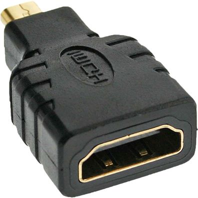InLine® HDMI Adapter, HDMI A Buchse auf Micro HDMI D 4K2K kompatibel, vergoldete