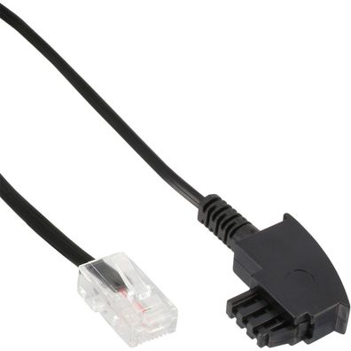 InLine® TAE-F Kabel für DSL-Router, TAE-F Stecker an RJ45 8P2C, 15m, schwarz