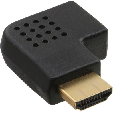 HDMI Adapter, Stecker / Buchse, seitlich rechts gewinkelt, vergoldete Kontakte